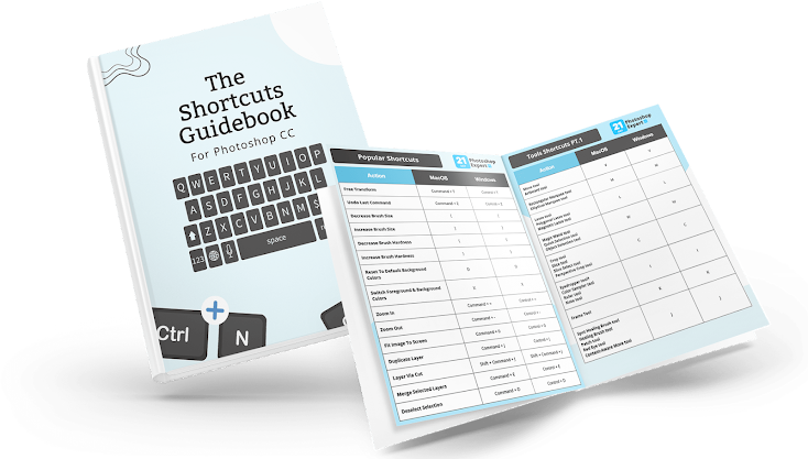 Photoshop Shortcuts Guide mockup
