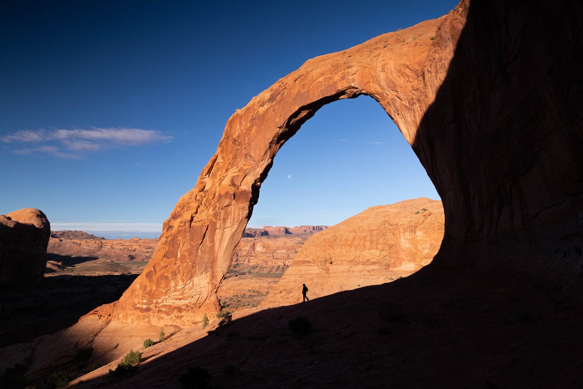 Corona Arch silhouette photograph