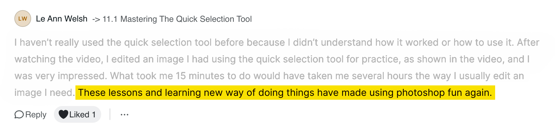 Student review